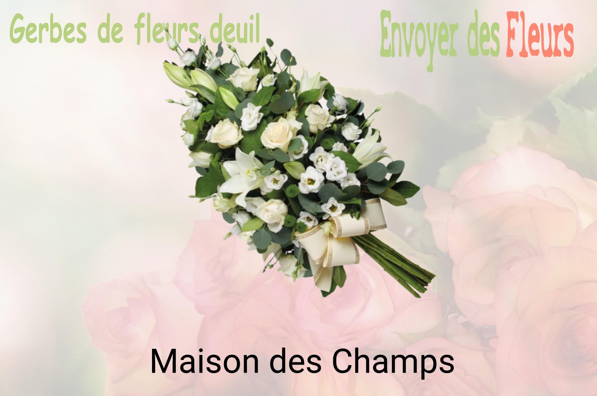 Gerbe de fleurs de deuil livrée à Maison-des-Champs